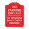 Signmission No Estacione Zona Contra Incendio, Red & White Aluminum Architectural Sign, 18" H, RW-1824-23848 A-DES-RW-1824-23848 - alternate 1